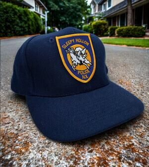 Sleepy Hollow Police NY Snapback Hat Vintage Nissin Headless Horseman Logo EUC